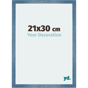 Your Decoration - Fotolijst 21x30 cm - MDF - Helder Blauw Geveegd - Mura