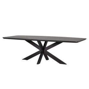 Richmond Deens Ovale Eettafel 'Bonvoy' Eiken, 260 x 100cm, kleur Zwart