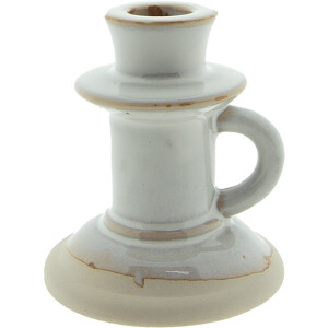 Clayre & Eef Kandelaar 10 cm Beige Porselein Kaarsenstandaard