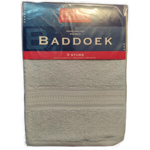 Slim Line Basic-Line - Handdoeken - Set 3 stuks - Blauw - Baddoeken - Zware Kwaliteit - 50 x 100cm - 100% Katoen