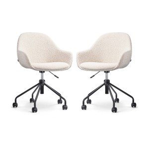Set van 2 bureaustoelen Nout-Mae bouclé | Nolon