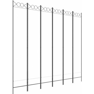 vidaXL - Kamerscherm - met - 6 - panelen - 240x220 - cm - stof - wit