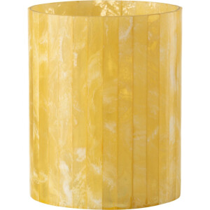 J-Line theelichthouder Lijnen - glas - geel - large