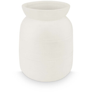 vtwonen Vaas - Decoratie - Bloemenvaas van Terracotta - Wit - 27x35cm