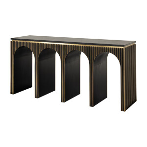 Richmond Sidetable 'Les Arcs' Marmer en brass, 160cm