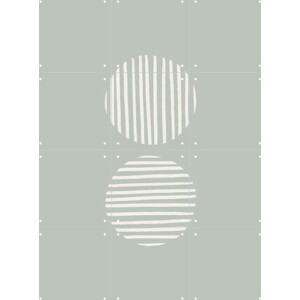 IXXI Striped Circles, Bohomadic Studio - 60 x 80 cm - Gratis ophangtool - Grote wanddecoratie en posters - Minimalistisch, Grafisch Ontwerp, Abstract