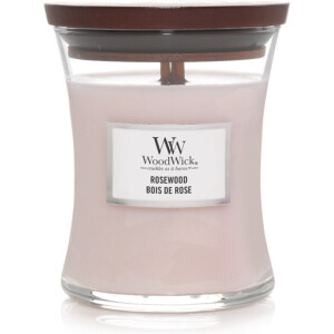 WoodWick Hourglass Medium Geurkaars - Rosewood - 60 branduren
