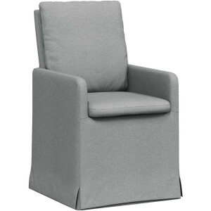 vidaXL - Eetstoelen - 2 - pcs - Lichtgrijs - 57 - x - 67 - x - 98 - cm - Stof