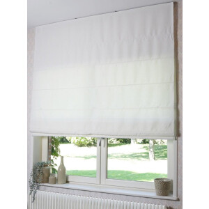 Vouwgordijn - Lichtdoorlatend - Gemêleerd - Wit - Madécostore - B 60 x H 160 cm.