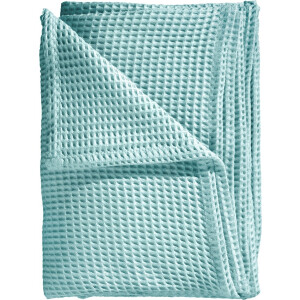 Heckettlane Sprei Wafel - Plaid - Sky Blue - 70% Gerecycled Katoen 30% Andere Vezel - 240x260 cm