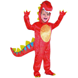 Kinderkostuum Dino Oranje - 3-4 jaar