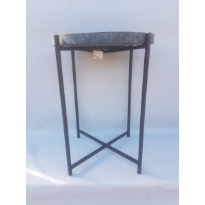 MIca Decorations Metalen ronde side table blauw