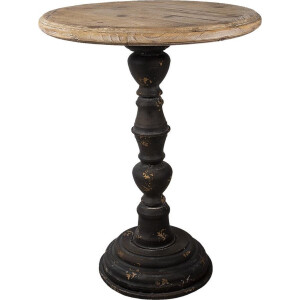 Clayre & Eef Bijzettafel Ø 57x75 cm Bruin Hout