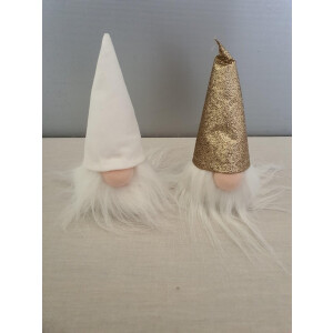 House of seasons kerst kabouter witt goud batterij op. set van 6