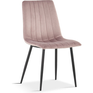 Stoel Nikkie Roze - Velours - Set van 2 - Zithoogte 45 cm - Zitdiepte 40 cm
