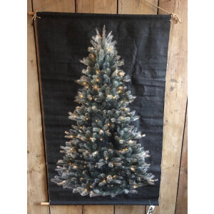 Wanddoek kerstboom led verlichting maat m 66 x 107 cm Wanddoek wandkleed | 121315 | Home Sweet Home
