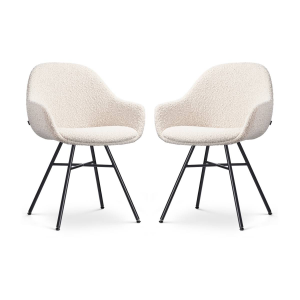 Set van 2 eetkamerstoelen Noa-Mae bouclé | Nolon