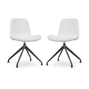 Set van 2 eetkamerstoelen Nola-Fé draaibaar teddy | Nolon