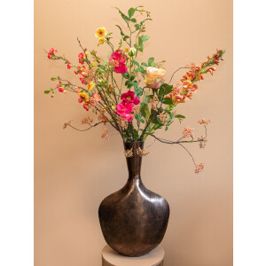 Boeket kunstbloemen De Luxe – Luxe zijden bloemen – Stijlvol kunstboeket van 80 cm hoog