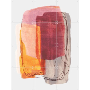 IXXI Abstract Brush Strokes 51, Mareike Böhmer - 60 x 80 cm - Gratis ophangtool - Grote wanddecoratie en posters - Kleurrijk, Abstract, Kwaststreken