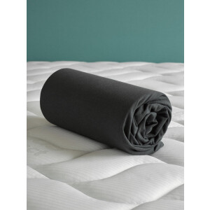 De Witte Lietaer Hoeslaken - Case Ebony - Eenpersoons - 90/100 x 200/220-h40 - Katoen Jersey