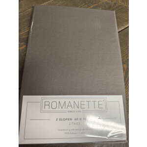 Romanette Kussenslopen Katoen Taupe (2 stuks)
