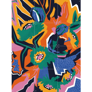 IXXI Stepping Stone, Megan Gallagher - 60 x 80 cm - Gratis ophangtool - Grote wanddecoratie en posters - Abstract, Grafisch Ontwerp, Speels