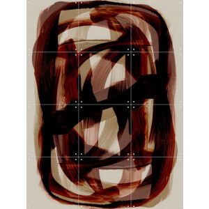 IXXI Copper Brush Strokes, Mareike Böhmer - 60 x 80 cm - Gratis ophangtool - Grote wanddecoratie en posters - Digitale Kunst, Kwaststreken, Abstract