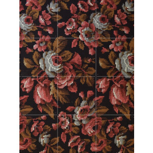 IXXI Berlin Woolwork Chintz, Victoria and Albert Museum - 60 x 80 cm - Gratis ophangtool - Grote wanddecoratie en posters - Decoratieve kunsten