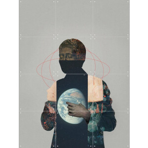 IXXI Loner, Frank Moth - 60 x 80 cm - Gratis ophangtool - Grote wanddecoratie en posters - Grafisch Ontwerp, Collage, Digitale Kunst, Illustraties