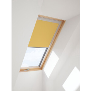 CONTRIO -Verduisterend Rolgordijn passend op VELUX DAKRAAM 55X98 - C04- *Geel*