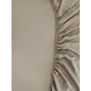 Kayori Emma Topper Hoeslaken Katoensatijn - 180x210-220cm - Zand