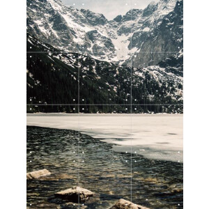 IXXI Winter Mountain Lake, Pati Photography - 60 x 80 cm - Gratis ophangtool - Grote wanddecoratie en posters - Fotografie, Naturalisme, Mancave