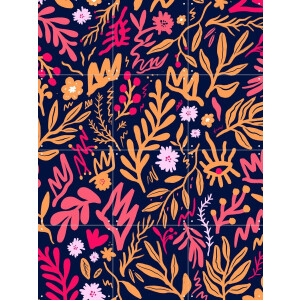 IXXI Leafy Day, Pop-art by Tadej - 60 x 80 cm - Gratis ophangtool - Grote wanddecoratie en posters - Digitale Kunst, Pop art, Speels, Illustraties