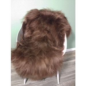 Schapenvacht IJslands Bruin L (105cm) - 100% ECHT - Schapenvacht Wol Vloerkleed