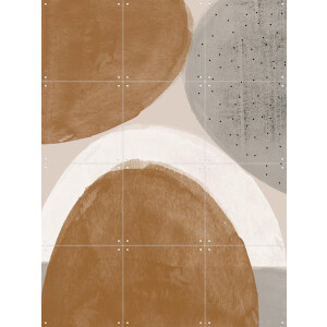 IXXI Earthy Shapes Harmony, The Miuus Studio & Various - 60 x 80 cm - Gratis ophangtool - Grote wanddecoratie en posters - Kwaststreken, Modern