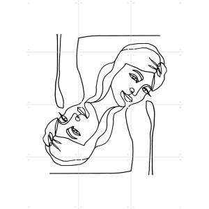 IXXI Lola, Julia Hariri - 60 x 80 cm - Gratis ophangtool - Grote wanddecoratie en posters - Illustraties, Line art, Minimalistisch, Slaapkamer