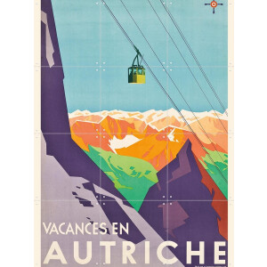 IXXI Austria Poster, Bridgeman Images - 60 x 80 cm - Gratis ophangtool - Grote wanddecoratie en posters - Grafisch Ontwerp, Illustraties, Vintage