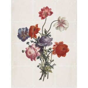 IXXI Bouquet of Anemones, Louis Charles Ruotte & Museum of Fine Arts Boston - 60 x 80 cm - Gratis ophangtool - Grote wanddecoratie en posters -