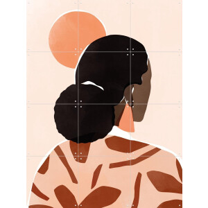 IXXI High Sun Bun, Sacrée Frangine - 60 x 80 cm - Gratis ophangtool - Grote wanddecoratie en posters - Illustraties, Woonkamer, Slaapkamer, Mensen
