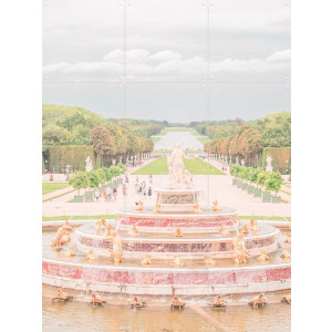 IXXI Versailles Gardens Fountain, Pati Photography - 60 x 80 cm - Gratis ophangtool - Grote wanddecoratie en posters - Fotografie, Klassiek