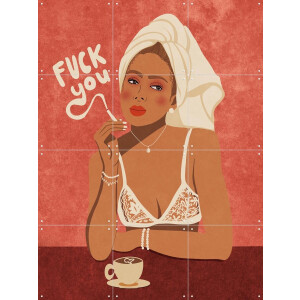 IXXI Thinking of you, Raissa Oltmanns - 60 x 80 cm - Gratis ophangtool - Grote wanddecoratie en posters - Illustraties, Pop art, Speels, Grafisch