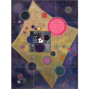 IXXI Accent en Rose, Kandinsky & Bridgeman Images - 60 x 80 cm - Gratis ophangtool - Grote wanddecoratie en posters - Olieverf, Kleurrijk, Klassiek