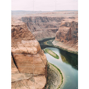 IXXI Horseshoe Bend, Pati Photography - 60 x 80 cm - Gratis ophangtool - Grote wanddecoratie en posters - Fotografie, Naturalisme, Slaapkamer