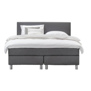 20% korting - Leen Bakker - Boxcombinatie Alta 5-delig - Donker - 140x200cm - Stof - Grijs