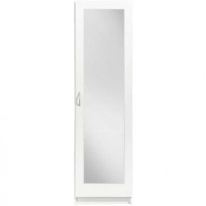 Kledingkast Varia 1-deurs inclusief spiegel - wit - 175x49x50 cm - Leen Bakker
