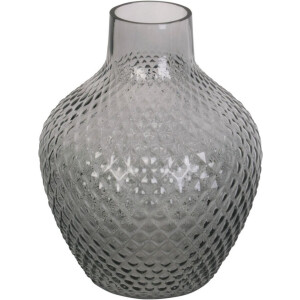 Present Time Vaas Delight - Glas Donkergrijs - Ø18x20cm - Modern