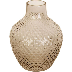 Present Time Vaas Delight - Glas Zandbruin - Ø18x20cm - Modern