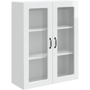 vidaXL - Keuken - Kast - Kalmar - Hoogglans - wit - 80 - x - 31 - x - 100 - cm - Bewerkt - hout