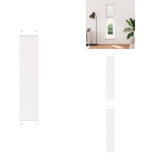 vidaXL Plisségordijn - Geplooide Jaloezieën - Geplooide Zonwering - Plisse Blind - Plissé rolgordijn 40x200 cm stofbreedte 39,4 cm polyester wit